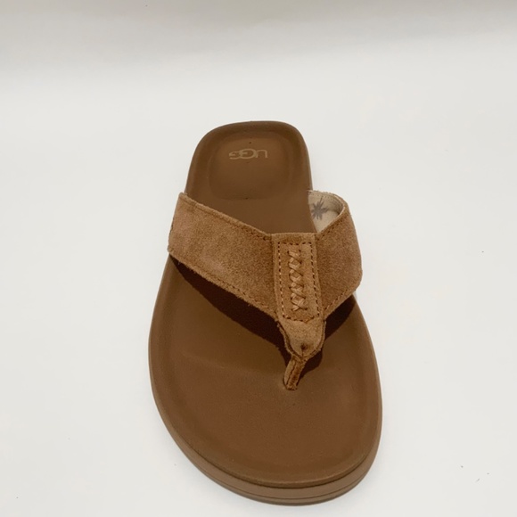 UGG Brookside Chestnut Brown Suede Flip Flop Mens Sandals Casual Summer Shoes 7 - Picture 11 of 12